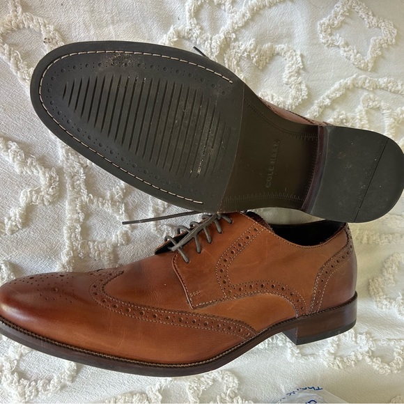Cole Haan Benton Leather Wingtip Oxfords II Mens Shoes C24116 Size 11.5 Brown - Picture 5 of 6